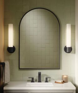 Kohler Orime 24" x 36" Arched Framed Mirror. Matte Black. New In Box