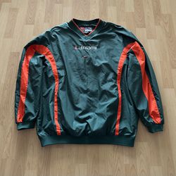 Vintage Y2K Nike Miami Hurricanes Center Swoosh Pullover Jacket 