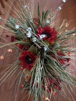 Artificial flower basket