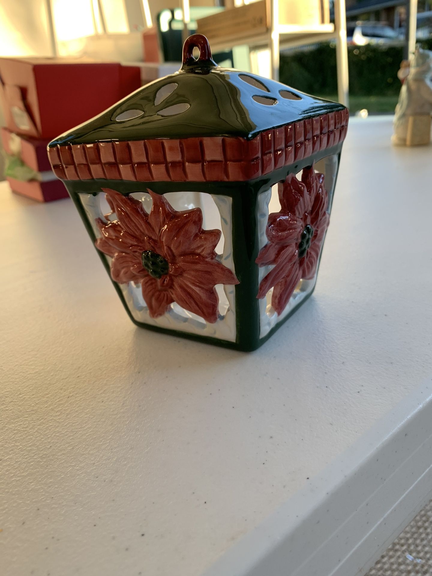 New ceramic Christmas candle holder