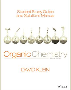 Student Solution Manual for Organic Chemistry 2nd by David Klein