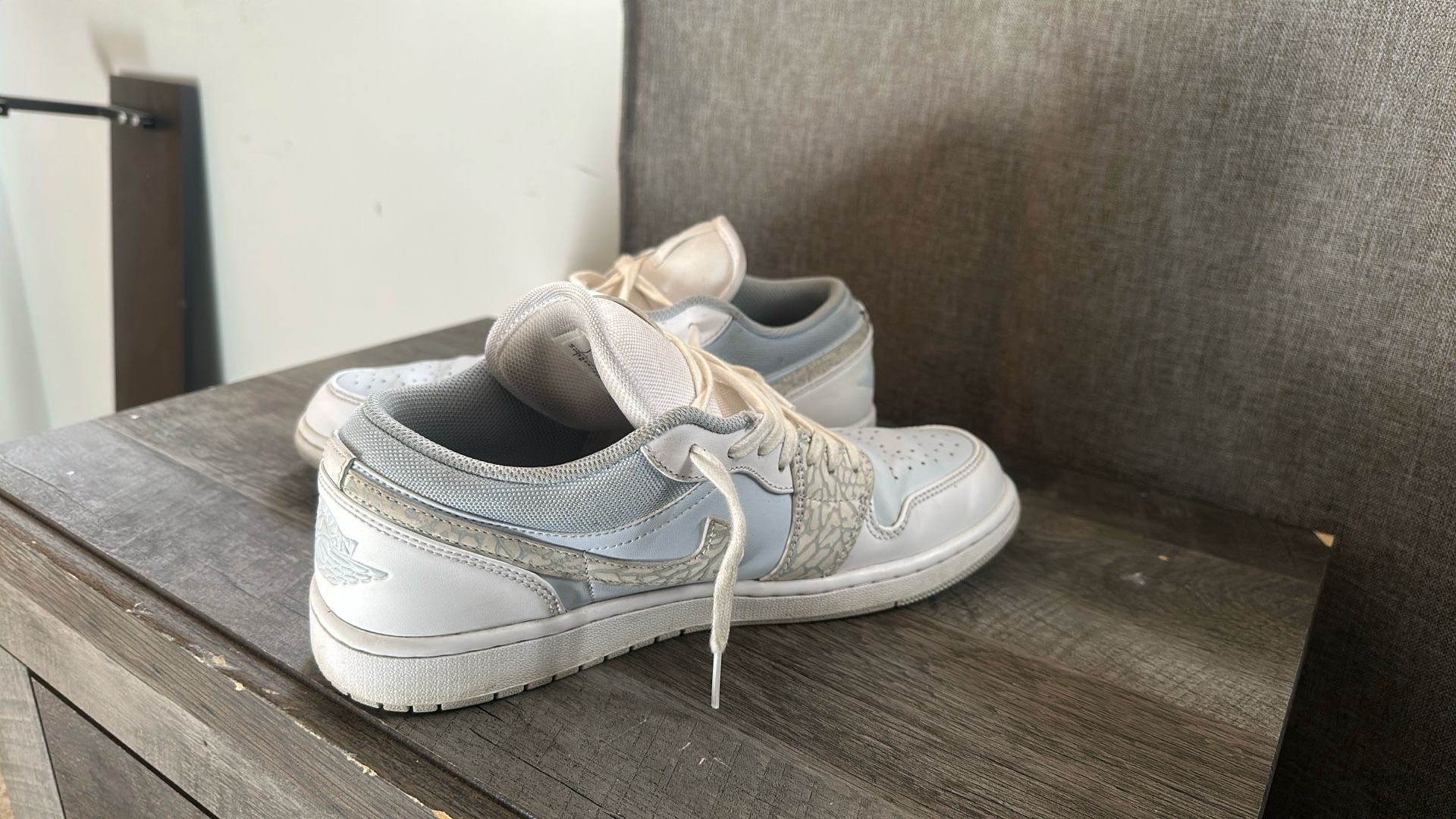 Jordan 1’s Low Blue Tint Elephant Print