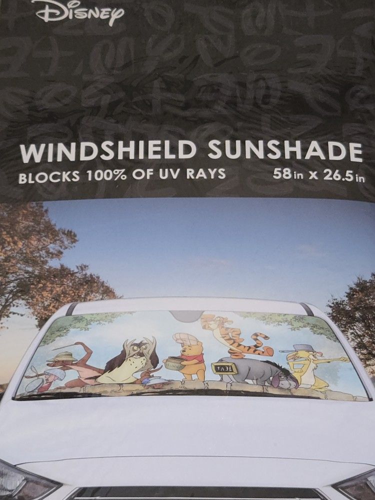 Disney Winnie The Pooh Car Shade 58" X 27"
