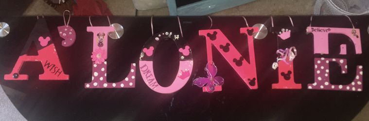Decorative hanging wall letters