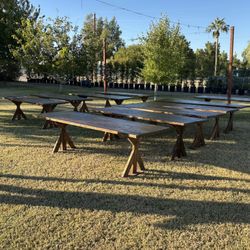Wooden Farmstyle 8ft Tables For Sale 