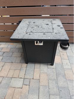 Fireplace table with cup holders