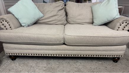 Living room seating, sofa, loveseat and chair and a half