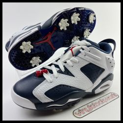 Nike Air Jordan Retro 6 G Golf Shoes Olympic Navy DV1376-101 Mens 7 = Womens 8.5
