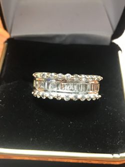 14k 2 carat diamond wedding band or anniversary band