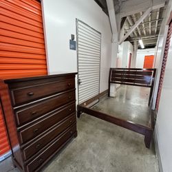 Crown mark Dresser + queen bed
