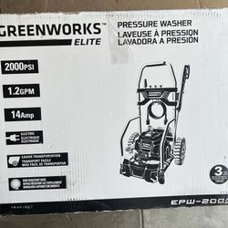 Electric Pressure Washer, 2000 PSI and 1.2 GPM