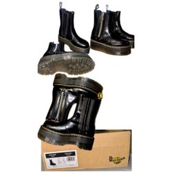 DR MARTENS 2976 MAX CHELSEA PLATFORM BOOTS US women size 8 in BLACK