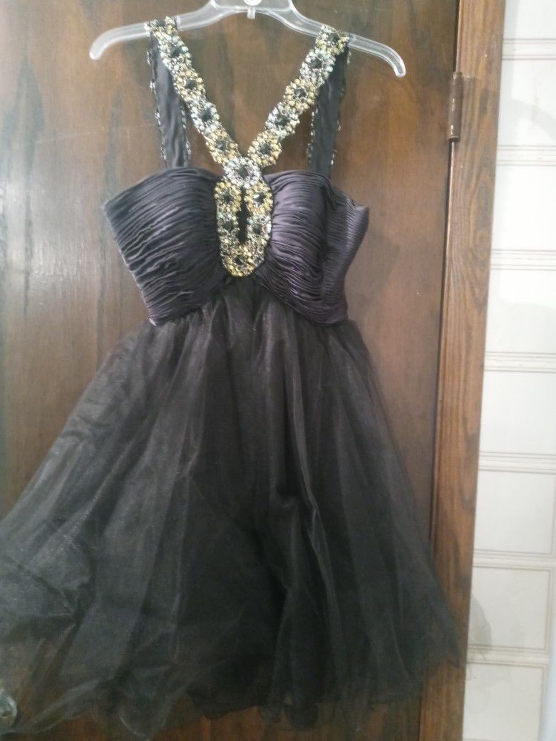 Black Prom/Cocktail Dress Sz 3/4