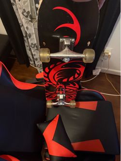 Chrome Wheels Complete Skateboard – Used, Ready to Ride – $50