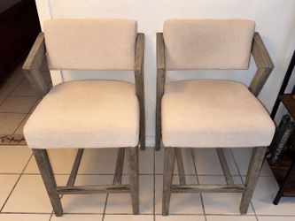 Bar Stools Set of 2 – Upholstered