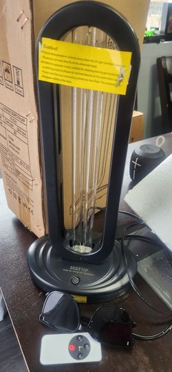 Ultraviolet Disinfected Lamp With Glasses And Remote Barely Used 60 Obo