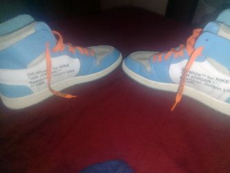 Off white Jordan 1s UNC