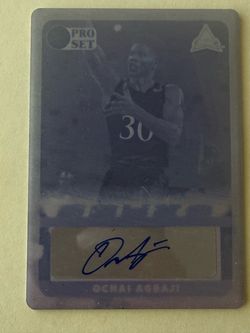 Ochai Agbaji 1/1 Plate Auto Pro Set Power Basketball Autograph Leaf 2021-22