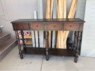 Cherry black entry way table