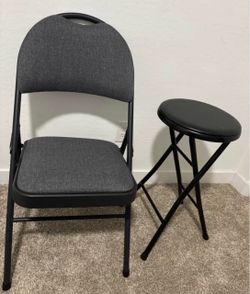 Foldable chair and bar stool foldable