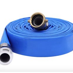 1-1/4" x 100′ PVC Lay Flat Water Pump Discharge Hose