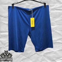 Daisy Women Plus Size Stretch Shorts Blue New With Tags 