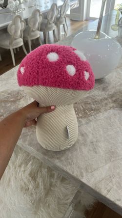 Cupcakes & Cashmere Pink Mushroom Pillow