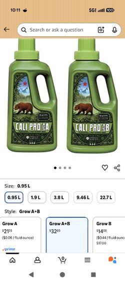 Emerald Harvest Cali Pro Grow A+B Fertilizer Combo