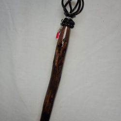 HANDMADE WOOD WALKING STICK 45in