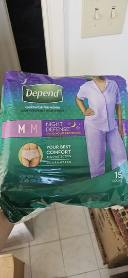 Depend size medium for women 15 count