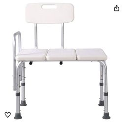 MedMobile Bathtub Transfer Bench/Bath Chair with Back