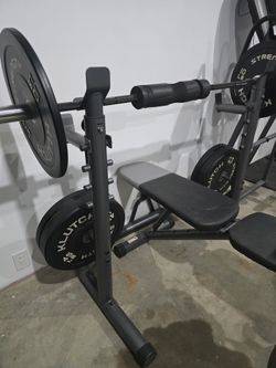 Weider XRS 20 Complete Home Gym Set - Bench, Rack, Barbell & 150 LBS