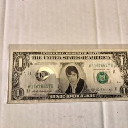 Elvis Presley Face On Dollar Bill 