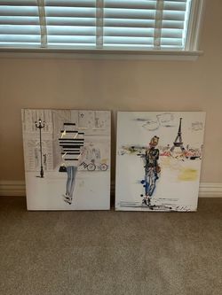 Set of 2 canvas prints - 24” T c 20” W