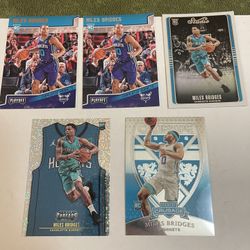 Lot of 5 NBA Hornets Miles Bridges Rookie Cards