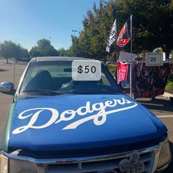 Dodgers Car Hood Cover 