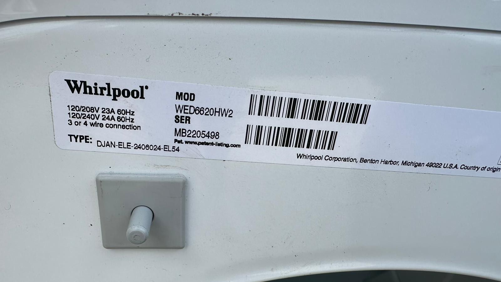 Washer and dryer set Whirlpool