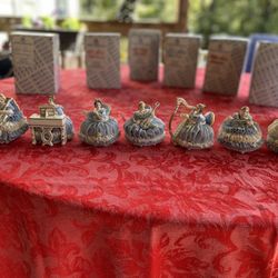 Dresden Figurines Porcelain Lace Set Irish Celtic Melody