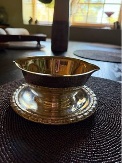 Vtg Silverplate Gravy Bowl