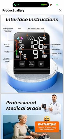 FDA-Cleared Blood Pressure Monitor, FSA&HSA Eligible Home & Travel BP Machine