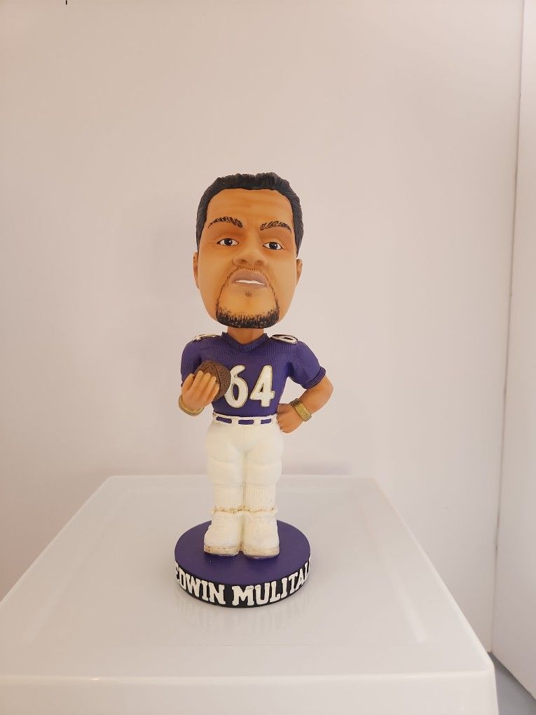 Edwin Mulitalo 2004 Citgo Bobblehead Baltimore Ravens