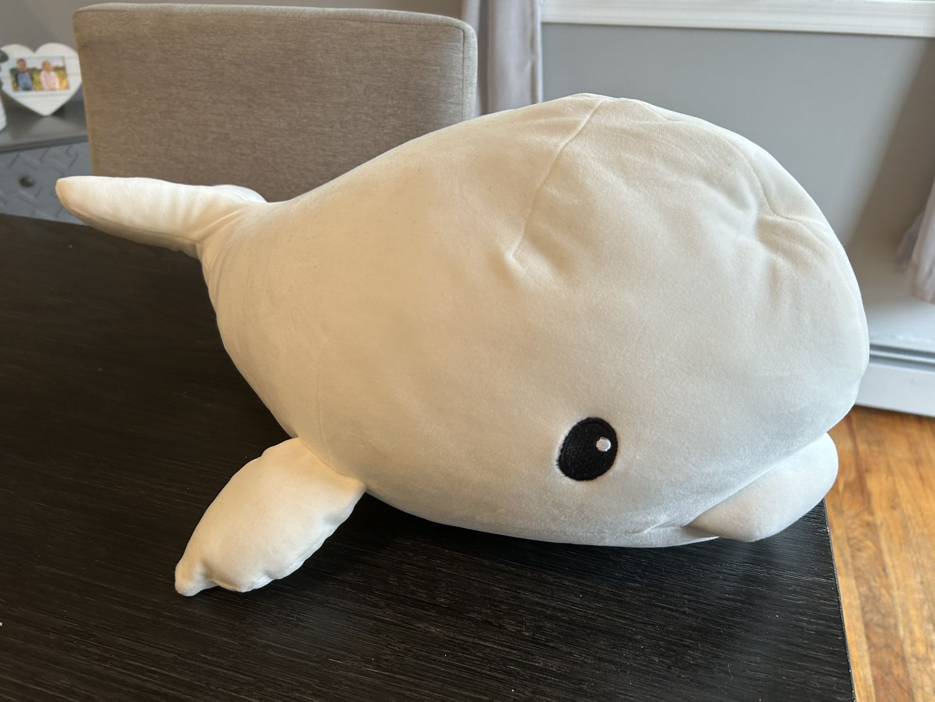 Large beluga whale plush