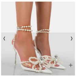 White Pearl Heels - Brand new!