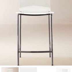 4 Crate And Barrel CB2 Counter Acrylic Stool 