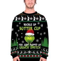 Fun 3D Printed Sweatshirt for Women and Men, Ugly Christmas Long Sleeve Graphic Sweater, Christmas Couple Outfit