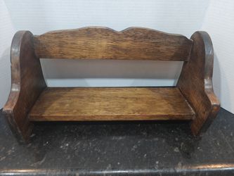Vintage Wall Mountable Wooden Book Stand Shelf