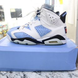 Jordan 6 Retro CT8529-410 "UNC White" Size 9.5 Men's 