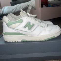 Size 11 New Balance 550s White Mint Green - Lightly Worn, OG Box