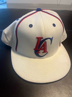 Los Angeles LA Clippers Reebok Fitted Hat – White/Red/Blue – Size 8