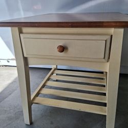 Wood Table with Drawer